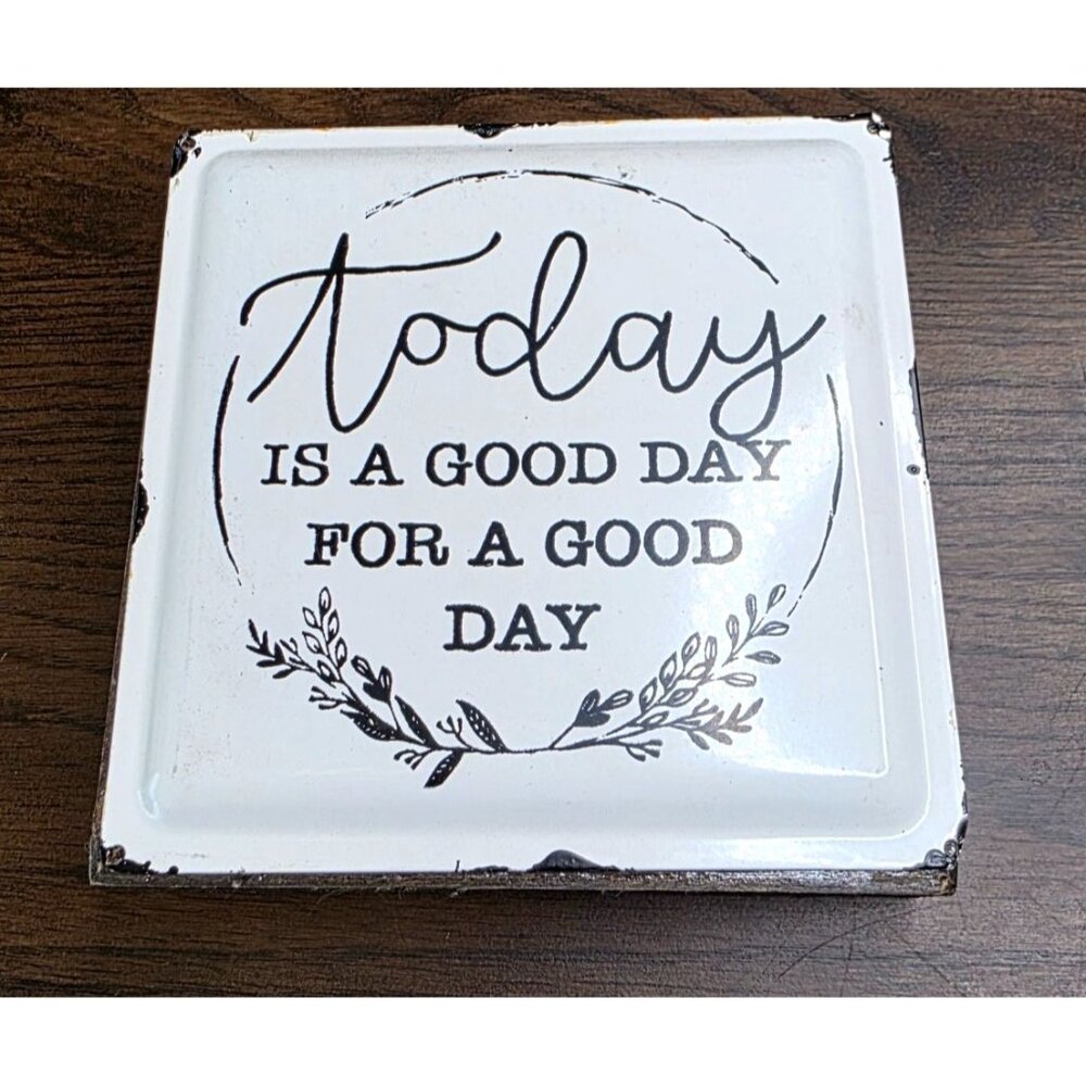 Source Unknown White and Black 'Today is a Good Day' Wall Poster